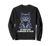 Nei loro occhi un universo di calmo gatto amante felino Pet Meow Felpa