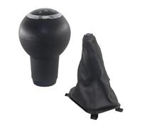NEIGHBOBHOOD Cuffia Leva Pomello per KIA per Sportage 2007-2012 Copertura Maniglia Cambio Manuale Pomello Cambio 5 Marce Leva Cambio Maniglia Interruttore Pelle(Nero)