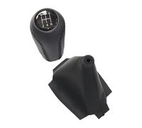 NEIGHBOBHOOD Cuffia Leva Pomello per Mazda 3 per BK per BL dal 2006 al 2012 Copri Pomello Leva Cambio in Similpelle(5 Speed Set Black)