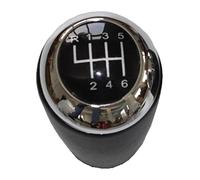 NEIGHBOBHOOD Cuffia Leva Pomello per Mazda 3 per BK per BL dal 2006 al 2012 Copri Pomello Leva Cambio in Similpelle(6 Speed Knob Chrome)