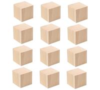 Neikafan 12 Pezzi Cubi Legno 5x5x5cm Cubo Legno Cubi Di Legno Grandi Blocchi Di Legno per L'artigianato Cubi Non Trattati Grandi Blocchi Di Legno Cubi per Artigianato,Alfabeto,Puzzle e Progetti DIY