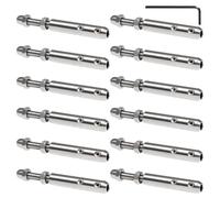 Neikafan 12 pezzi M4 Tenditore del cavo in acciaio inox regolabile Tenditore per filo d'acciaio e reti Compatibile con cavi d'acciaio da 4 mm Adatto per Industria Giardino Ringhiere Accessori Nautici