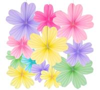 Neikafan 12 Pezzi Ventagli di Carta a Forma di Fiore Ghirlanda appesa Ventaglio Pieghevole Leggero per Pareti Soffitti Sfondi Fotografici Decor da Tavolo Aule Adatto a Compleanni Matrimoni Battesimi