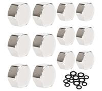 Neikafan 12 tappi ciechi da 1/2 3/4 pollici, filettatura interna in acciaio inox, tappo terminale da 1/2", con guarnizione in acciaio inox, per tubi Gardena