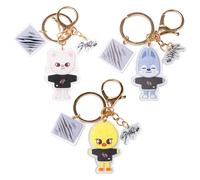Neikafan 3 Pezzi Portachiavi Stray Kids Scars Skzoo Keychain Stray Kids Felix Lightstick Portachiavis per Bambini Fan Borsa Accessori Carino Portachiavi Charm