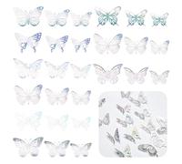 Neikafan 3D Farfalle Decorative da Appendere al Muro 108 Pezzi Adesivi da Parete Farfalles Decorative per Dessert Torta Camera da Letto Murali Farfalle Decorativ Adesive 3D da Parete