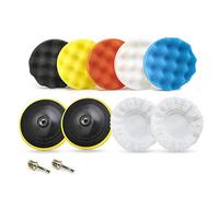 NEIKO 00320A 11PC Set Lucidatore Cera & Buffer Pads, 6 "Buffer Lucidatrici Pads, Auto Lucidatura Pad, Drill Buffer Allegato W/M14, Schiuma Lucidatura Pad per Auto Riparazione Graffi, Lucidatore per