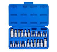 Neiko 01144A Tamper-Proof Hex Bit Socket Set, 26 Pieces | SAE 5/64-9/16”, Metric 2-14MM