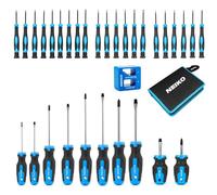 NEIKO 01379A Master - Set di cacciaviti magnetici di precisione, 32 pezzi, cacciavite Phillips, a testa piatta, a taglio e torx, include magnetizzatore e smagnetizzatore, piccoli cacciaviti magnetici