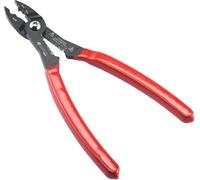 Neiko 02037A Strumento multiuso compatto 4 in 1 per la manutenzione dei cavi, pinza, taglierina, spellafili, crimpatrice, metallo, rosa, nero, grigio, rosso, pesca