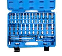 NEIKO 02514A - Set di chiavi a cricchetto con attacco da 1/4", 58 pezzi, dimensioni metriche da 4 mm a 15 mm, dimensioni metriche da 4 mm a 15 mm, set di prese meccaniche in acciaio CrV