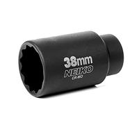 NEIKO 02528A - Bussola da 38 mm | 1/2" Drive Deep Impact Socket | Mandrino & Asse dado | 12 punti | Cromo molibdeno Cr-Mo | mozzo profondo | Triple Square | rimozione dadi albero asse