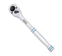 NEIKO 03117A Chiave a cricchetto da 1,2 cm, reversibile a 100 denti, 3,6 gradi, cricchetto a sgancio rapido con manico lungo da 25,4 cm, chiave a bussola a testa ovale, in acciaio CR-V