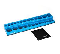 NEIKO 03972A - Supporto a bussola magnetica, con attacco da 3/8", con attacco da 3/8", rondella per manicotti SAE corti e profondi, organizer per manicotti metrici, organizer per cassetta degli