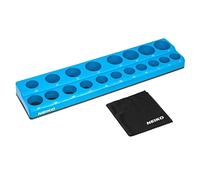NEIKO 03975A - Supporto a bussola magnetica, 1/2", 10-27 mm, rondella per boccole corte e profonde, organizer con manicotto metrico, organizer per cassetta degli attrezzi, montaggio senza graffi, alta