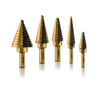 Neiko® 10197 a Titanium step drill bit set, acciaio ad alta velocità | pezzi | totale 50 misure