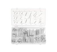 NEIKO 50456A Set di molle assortite, 200 pezzi, kit di molle di estensione e compressione, molle meccaniche a compressione in acciaio zincato, dimensioni assortite piccole molle per tutti i tipi di