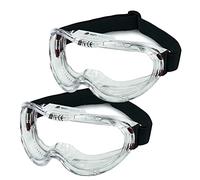 Neiko Pro 53875B - Occhiali protettivi trasparenti di sicurezza da laboratorio, confezione da 2, per chimica, scientifica, edilizia, lavori da appaltatore, lavorazione del legno, anti-appannamento e