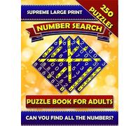 Neil Erlich Supreme Large Print Number Search Puzzle Book For Adults (Tascabile)