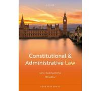Neil Parpworth Constitutional and Administrative Law (Tascabile)