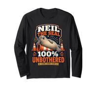 Neil The Seal 100 Percent Unbothered Funny Neil The Seal Maglia a Manica