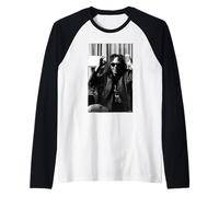 Neil Young Heart of Gold Singer di AJ Barratt Maglia con Maniche Raglan