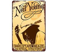 Neil Young, poster musicale retrò, decorazione da parete di bar, ristoranti, garage, casa, caffè e bar, 20,3 x 30,5 cm