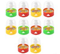NEIQIUWING Confezione da 10 mini giocattoli da pallacanestro da dito per feste di compleanno dei bambini, gioco da tavolo interattivo per promuovere la coordinazione occhio-mano, colorati, 6 x 4,4 cm