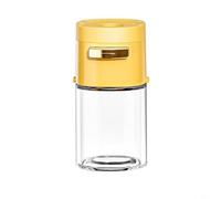 NEIQIUWING Dosatore di sale a pressione, dispenser per spezie, in vetro, 0,5 g, dosaggio preciso da cucina (giallo)