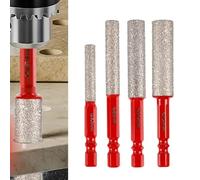 NEIQIUWING Fresa per foratura a secco di piastrelle, vetro e marmo, 6/8/10/12 mm, codolo esagonale, con anima in cera fredda