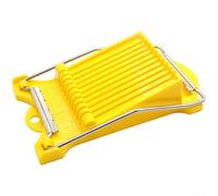 NEIQIUWING Multiuso per affettatrice per prosciutto, uova e frutta con base antiscivolo, utensile da cucina pieghevole in ABS per una conservazione sicura, giallo e bianco (giallo)