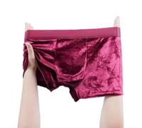 NEIQIUWING Per mutande retrò da uomo in velluto per un look a vita media | Per un design retrò, consistenza vellutata, fiori in rilievo, tessuto elastico, taglie dalla L alla 4XL