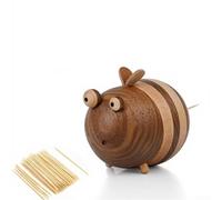 NEIQIUWING Porta stuzzicadenti api in legno, accessorio da cucina decorativo per la decorazione della tavola e come regalo, caffè