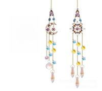 NEIQIUWING Scacciapensieri a forma di stella luna per giardino e terrazza - acchiappasole - decorazione per feste e feste