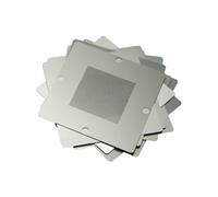 NEIQIUWING Stazione per Reballing BGA da 90 mm, Supporto Fisso con 10 Maschere Stencil in Acciaio (Spessori da 0,3 a 0,76 mm), Compatibile con Riparazione PCB Professionale