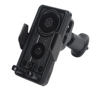 NEIQIUWING Supporto per cellulare wireless da auto da 15 W, con raffreddamento: stazione di ricarica magnetica a infrarossi per cruscotto, parabrezza, ventilazione, supporto per smartphone, nero, 15 x