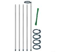 NEIQIUWING Supporto per piante estensibile in lega di alluminio per diverse piante in vaso, leggero e resistente, regolabile in altezza 43-82 cm, con 15 elementi di fissaggio, ideale per pomodori,