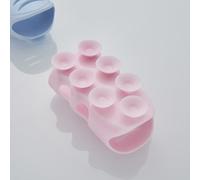 NEIQIUWING Supporto per soffione doccia regolabile con ventosa - Supporto per soffione doccia in gel di silice, senza foratura, bianco/rosso