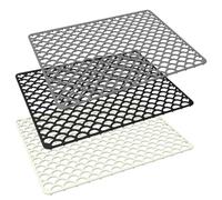 NEIQIUWING Tappetino per lavello da cucina in silicone, antiscivolo, resistente al calore fino a 260 °C, silenzioso, lavabile in lavastoviglie, 46 x 31,7 cm, grigio