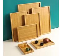 NEIQIUWING Vassoio rettangolare in plastica per cucina, feste, tè e bar, 44 x 32 x 2,5 cm, effetto legno