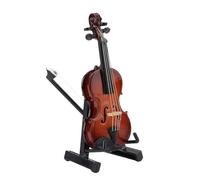 NEIQIUWING Violino in miniatura come ornamento con supporto e custodia per amici