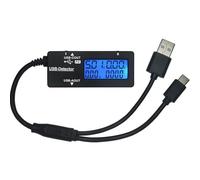 NEIQIUWING YB26D - Tester digitale LCD con schermo a colori, misuratore di tensione e corrente