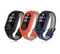 Neitra 3 Pack Cinturini per Orologi in TPU compatibili con Xiaomi Mi Smart Band 9/Mi Band 8 / Mi Band 7/Mi Band 6/Mi Band 5, Cinturino di Ricambio in TPU, Cinturino Sportivo di Lunghezza Regolabile