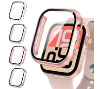 Neitra Confezione da 4 custodie rigide per Apple Watch serie SE/6/5/4, 40 mm, in vetro temperato, protezione totale, copertura integrale per il viso, guscio in policarbonato ultra sottile, antiurto