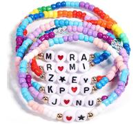 NEITWAY Braccialetto KPop 6 set, braccialetti per cantanti coreane, accessori gioielli Kpop per appassionati, kit braccialetti per fan dei film pop coreani Accessori