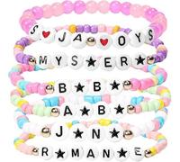 NEITWAY Braccialetto KPop 6 set, braccialetti per cantanti coreane, accessori gioielli Kpop per appassionati, kit braccialetti per fan dei film pop coreani Accessori