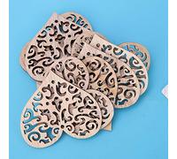 Neiyty Abbellimento a Forma di Cuore in Legno per Progetti Creativi Fai-da-te, Confezione da 10 Cuori per Album e Cartoline, Ideale per Decorazioni di Nozze (4#)