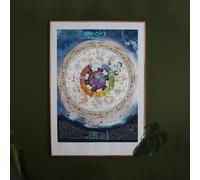 Neiyty Calendario Lunare 2022 Layout Blu Semplice Previene Perdite di Inchiostro Danni Alla Luce Dell'aria Decorazione della Parete di Casa Regalo per Pescatori Giardinieri 80 * 40 Cm (calendario)