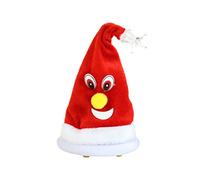 Neiyty Cappello Natalizio Elettrico con Babbo Natale Che Canta e Balla | Morbido Peluche e Feltro di Poliestere, Si Illumina con la Musica, Funziona a Batteria per Decorazioni per Feste,