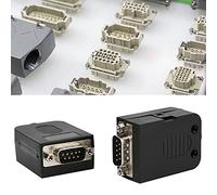 Neiyty Connettore Maschio DB9 a Struttura Compatta con Custodia Adattatore Terminale 2 Pezzi X 9 Pin Ad Alta affidabilità per Apparecchiature di Progetto